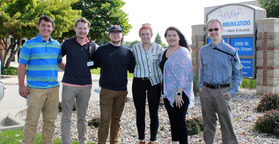 (L-R) Connor Wendland, Trevor Schmidt, Sam Putnam, Kara Thorstenson, Lindsey Weidner, Max McElhone