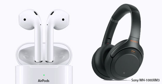 Apple Air Pods & Sony Headsphones