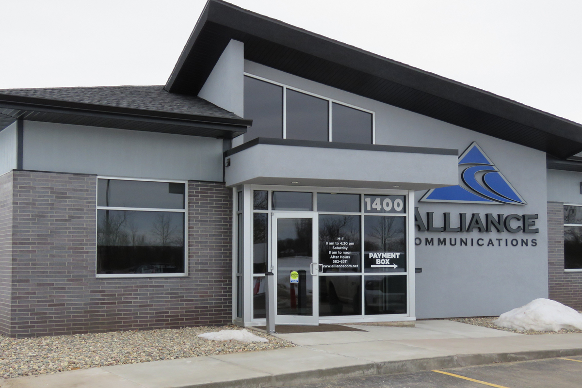 Exterior of Alliance Communications new Brandon building