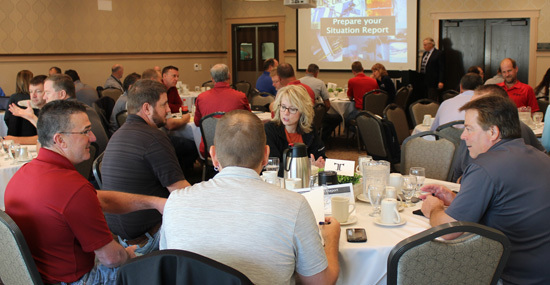 BCDR Tabletop exercise groups working together