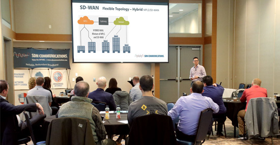 Chris Aeilts presenting at SD-WAN event