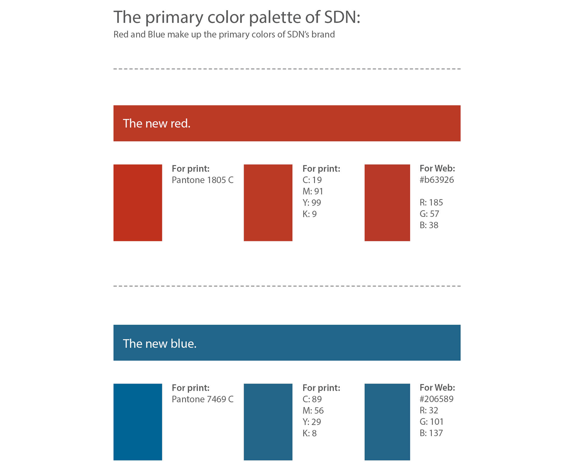 SDN Color Codes Brand Standards