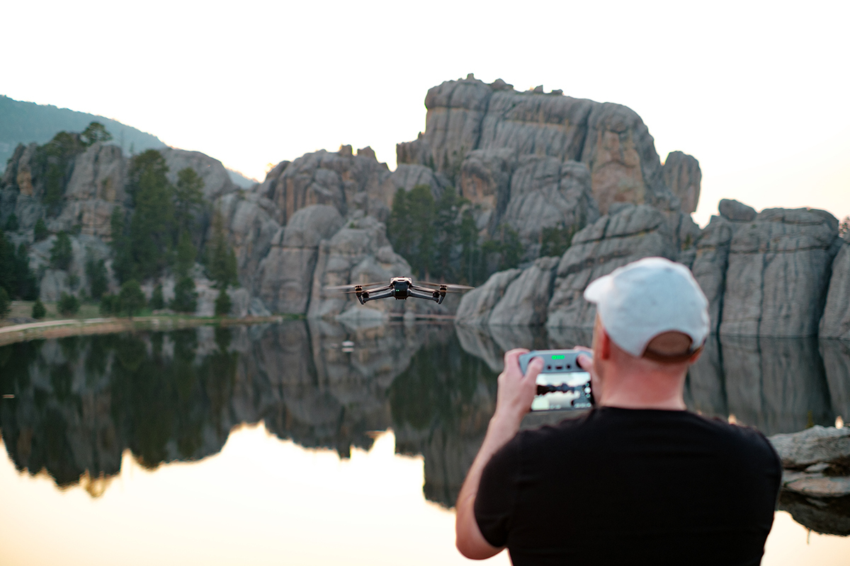 Ezra Moore takes video and photos using a drone and for his Aerial 605 business.