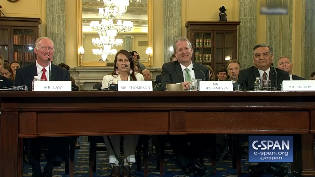 Denny Law, Mona Thompson testifying before Congressional Committee