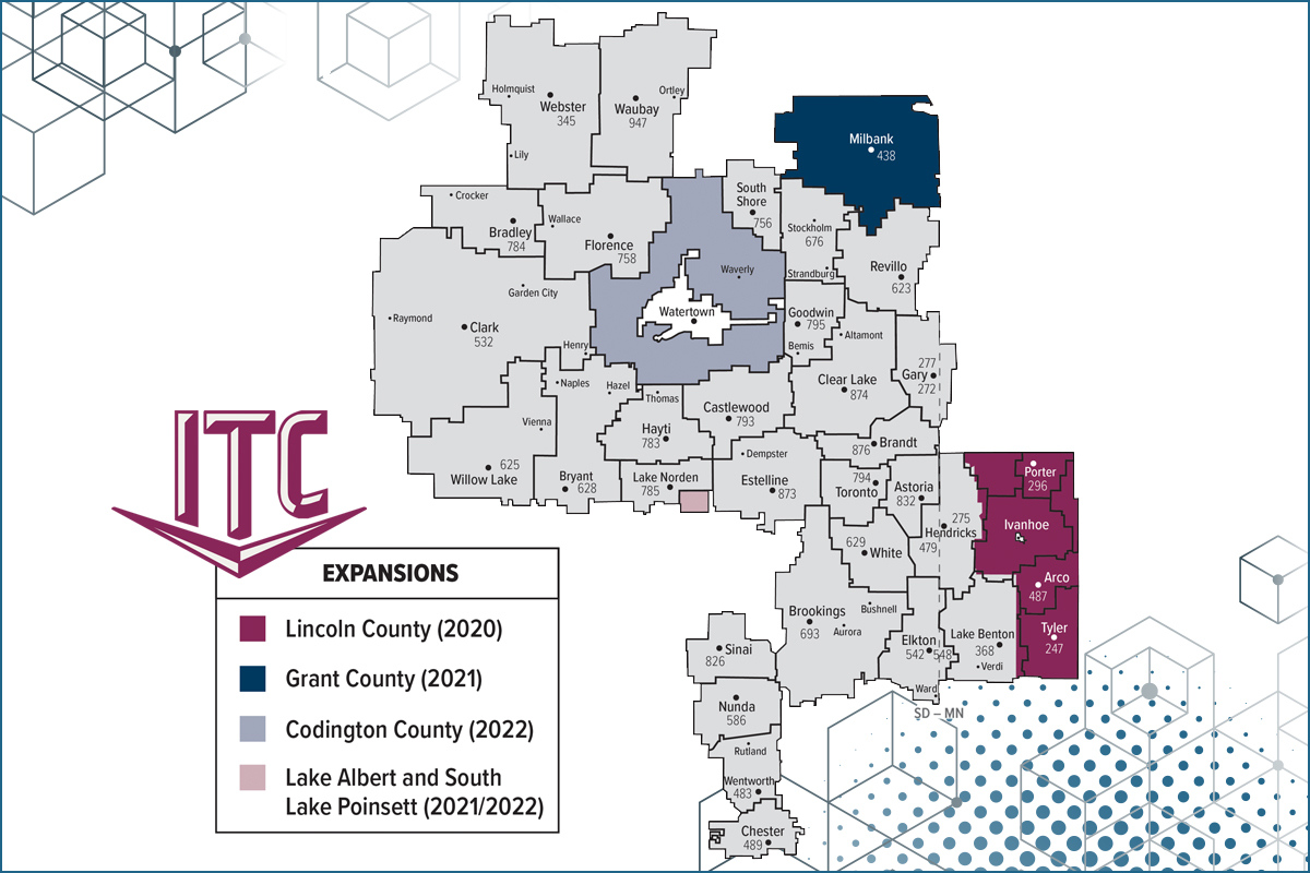 Map of ITC's expansion areas