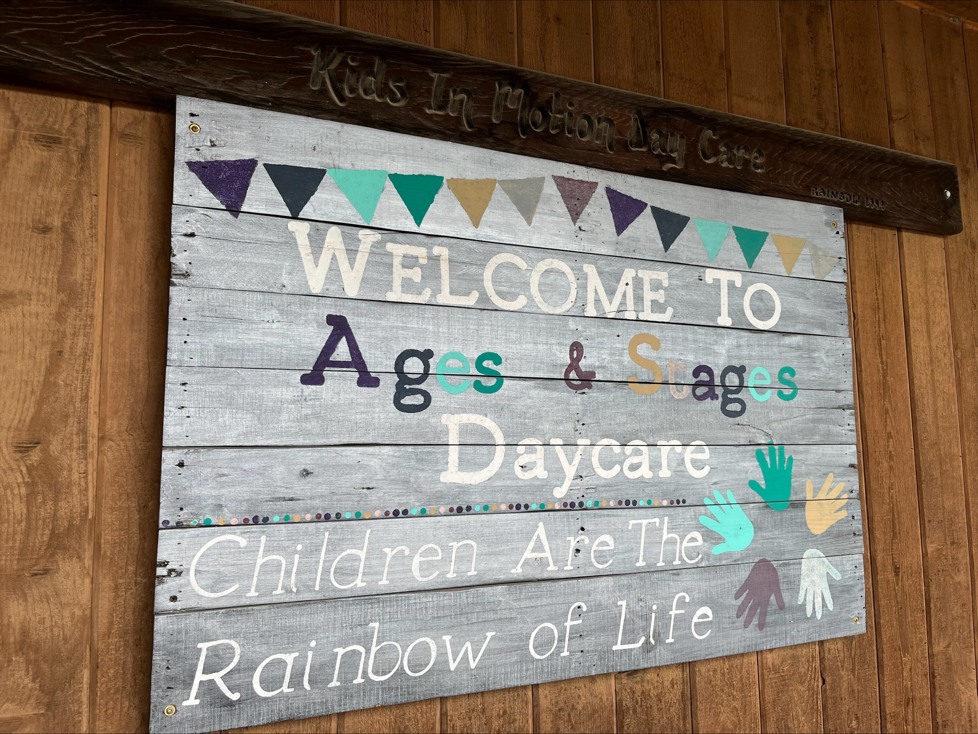 Ages and Stages Daycare sign