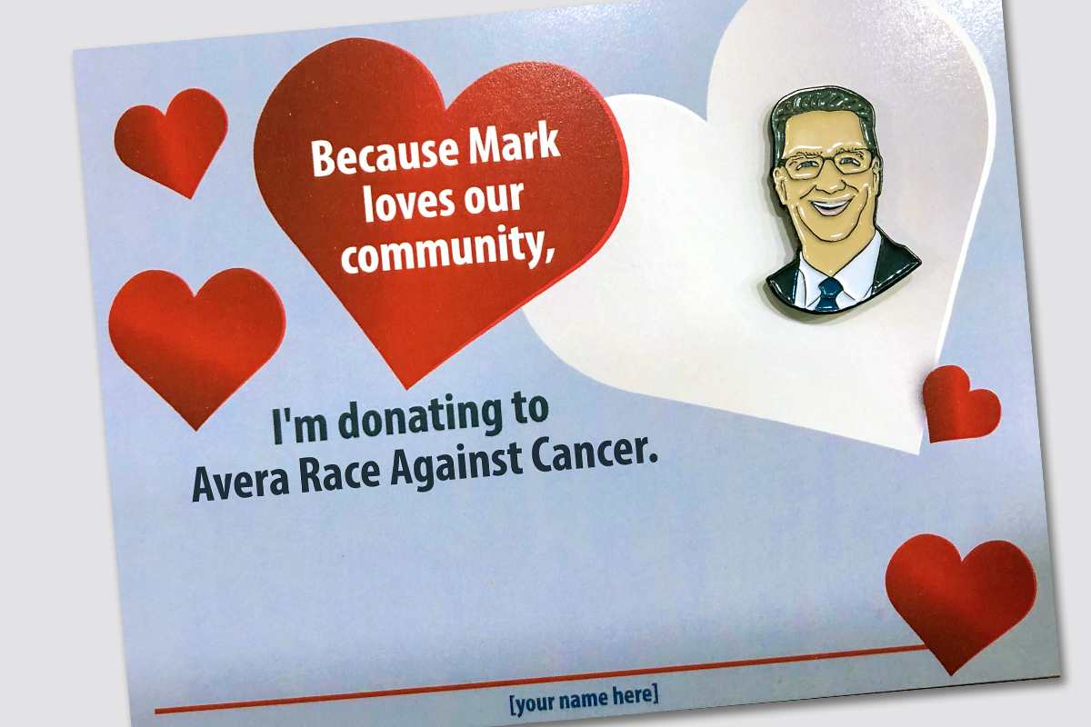 Valentine for Avera Race Against Cancer fundraiser in Mark Shlanta's name