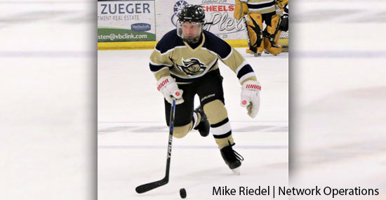 Mike Riedel playing hockey