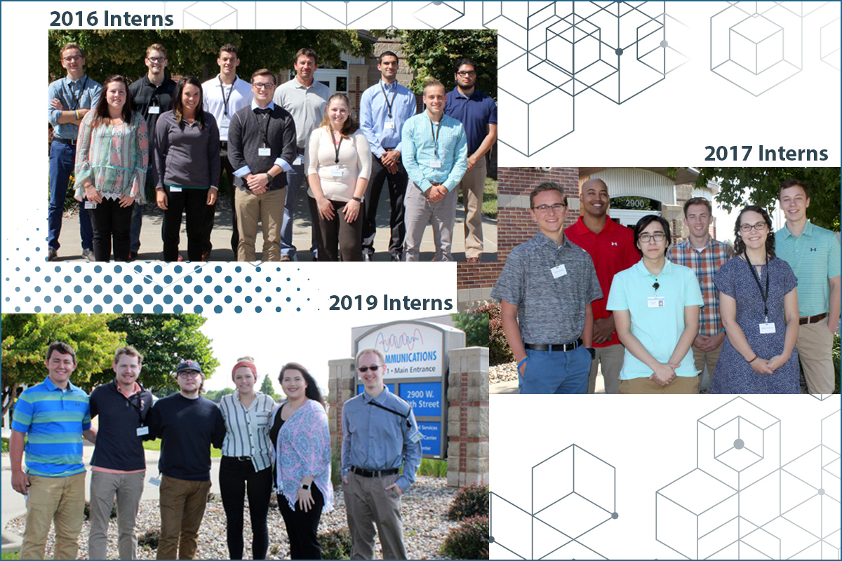 Group photos of 2016, 2017 & 2019 interns