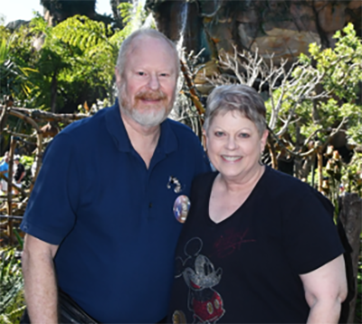 Russ Lampy poses for a photo with his wife, Nancy.