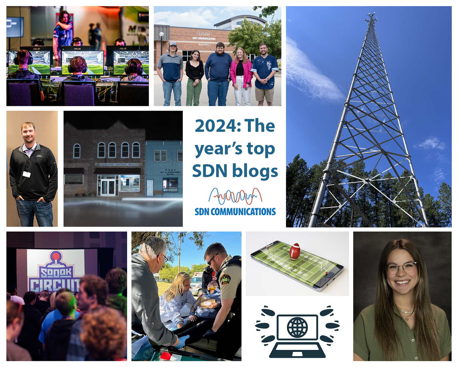 Photo collage showing the year's top 10 blogs at SDN Communications.