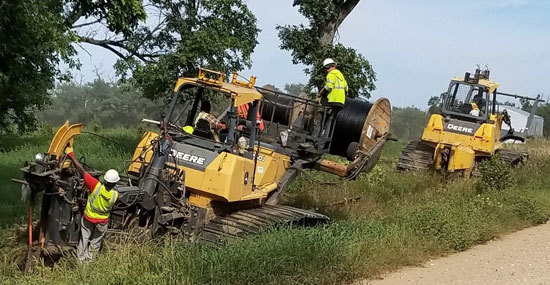 Crews Drill Fiber in for Santel's FiberMaxx Project