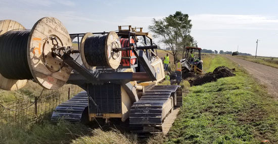 Crews Drill Fiber in for Santel's FiberMaxx Project