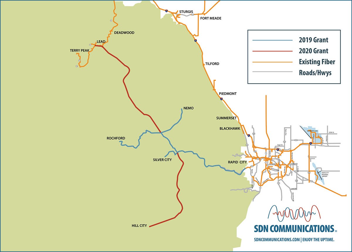 map of Reconnect 1 & 2 routes in the Black Hills