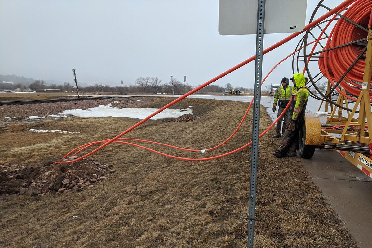 Fiber conduit installation in Sturgis