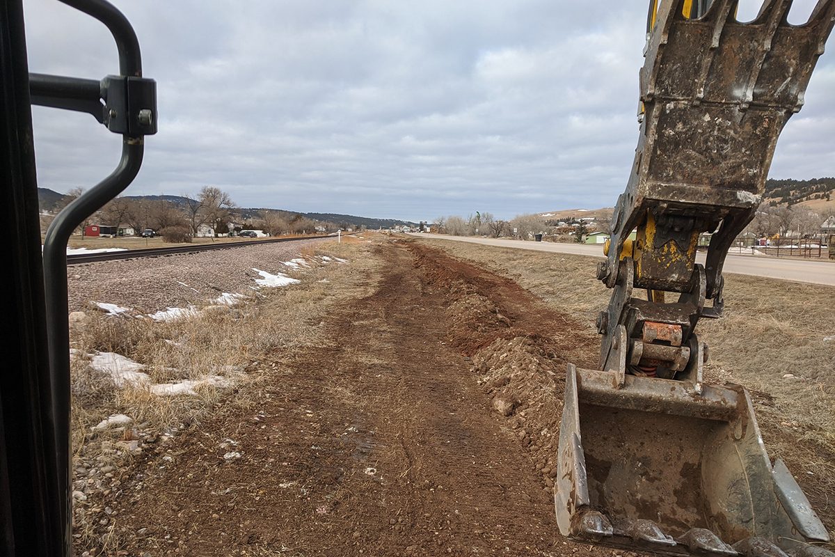 Fiber conduit trench filled in Sturgis