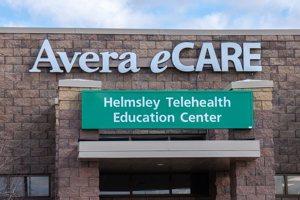 exterior sign for the Avera eCARE Helmsley Education Center