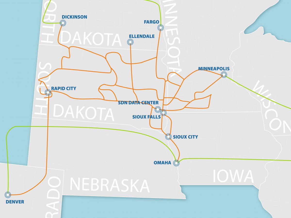 Graphic of SDN's fiber connections