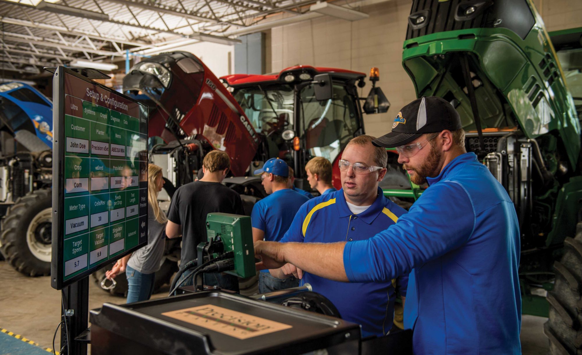 South Dakota State University students in the classroom learning about precision agriculture